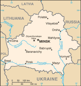 political map of belarus